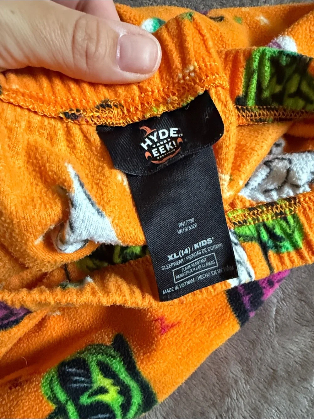 Girls' Halloween Orange Ghost & Pumpkin Pajama Pants